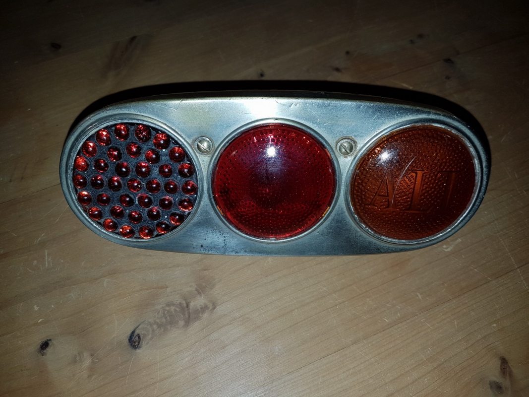 Carello taillight 3 glass lenses prewar